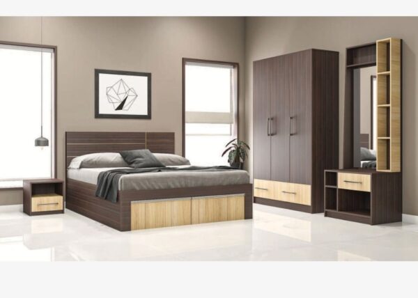 CANOODLE Premium Bedroom Set – River Oak & Allegro Finish